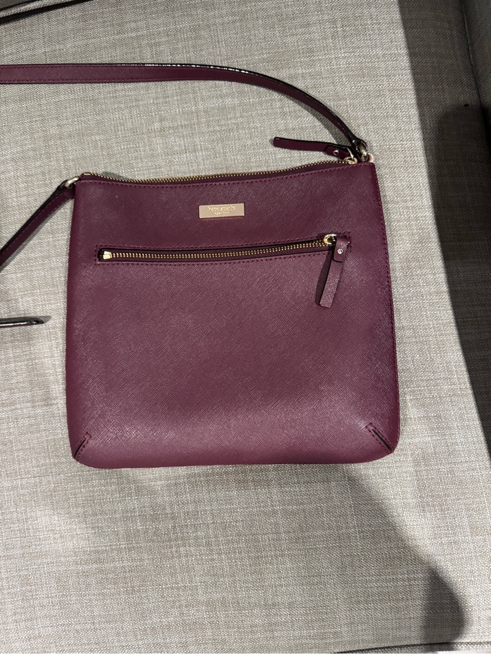 kate spade Mini Crossbody Bag in Plum with Gold Hardware